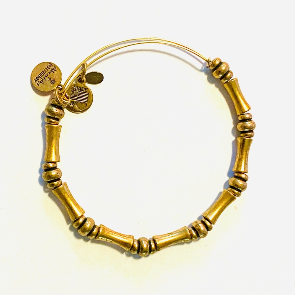 Alex and Ani expandable gold bracelet bangle for good energy